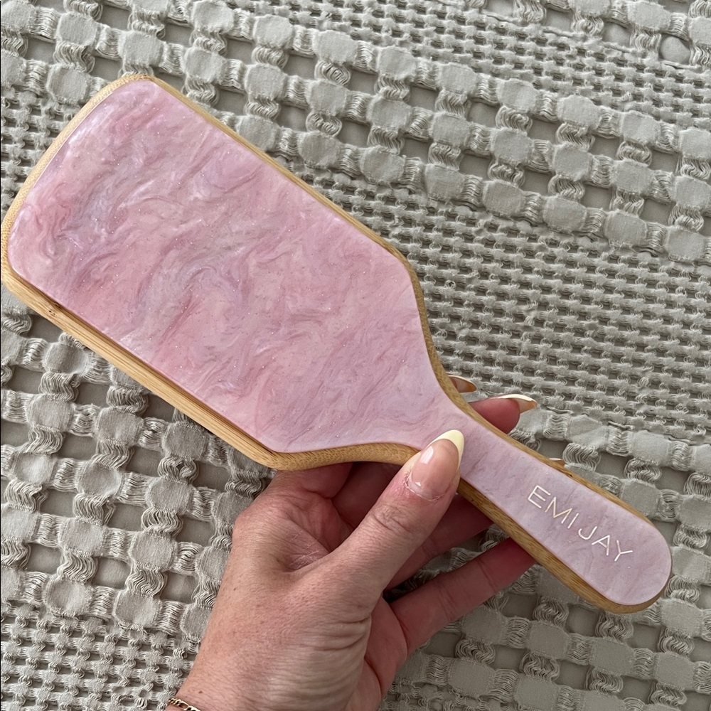 Emi Jay Marble Pink Hair Brush